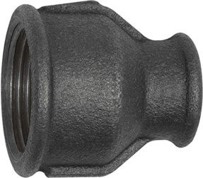 Riegler Muffe 240 in Schwarz aus Temperguss mit 1 Zoll Innengewinde und 3/4 Zoll Innengewinde - Bild 1
