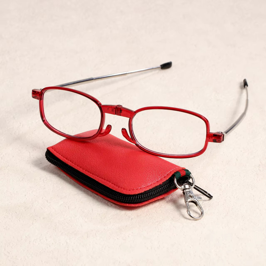 VOPHA Lesebrille, oval, Vollrand, rot, unisex - Bild 1
