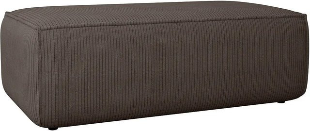 Vente-unique Sitzhocker Amelia in Braun mit Cord-Bezug, Breite: 102 cm - Bild 1