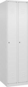 C+P Spind Classic PLUS Garderobenschrank mit 2 Abteilen, Weiß, H x B x T: 185 x 50 x 50 cm - Bild 1