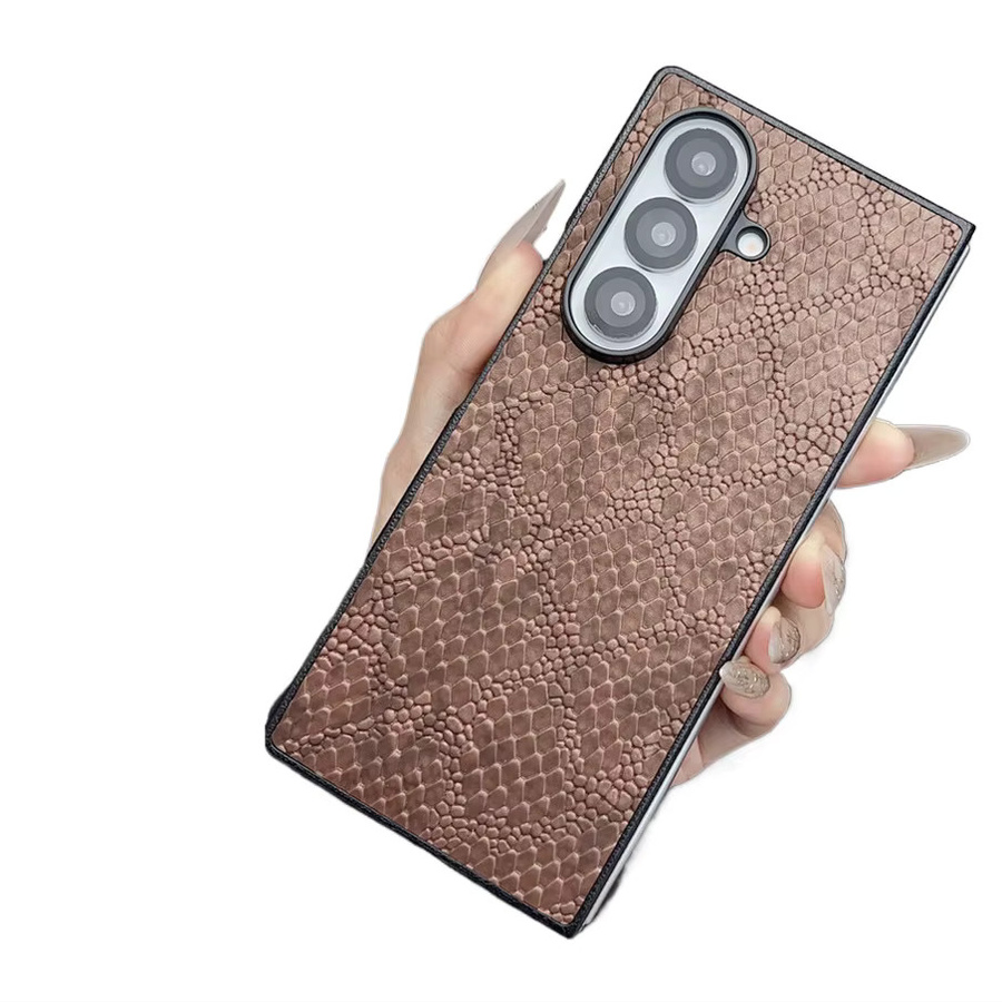 Schlichte Handyhülle mit Python-Hautmuster für Samsung Galaxy Z Fold 7, Z Fold 6 und Z Fold 5 in Schwarz - Bild 4
