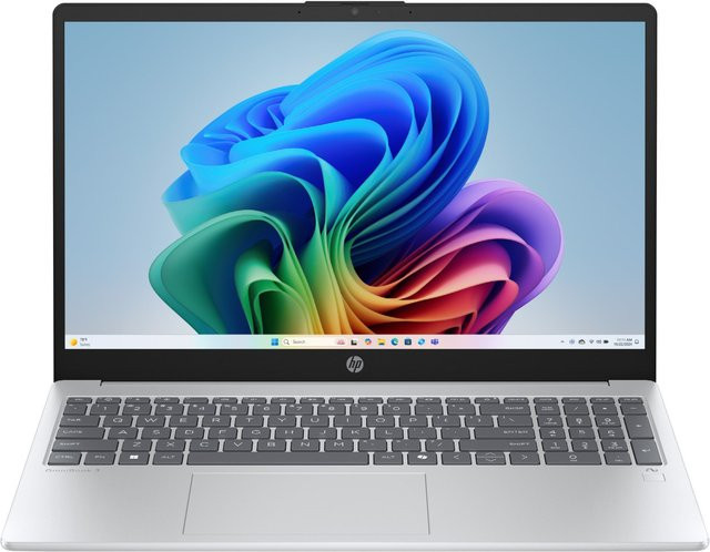 HP OmniBook 3 15-fn0655ng Notebook in Gletschersilber mit 15,6 Zoll Full HD Display, AMD Ryzen AI 5, 16 GB RAM und 1000 GB SSD, Windows 11 - Bild 1