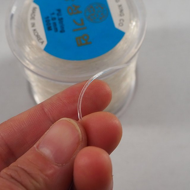 Transparente elastische PU-Schnur für Haarverlängerungen, 100 m - Bild 1