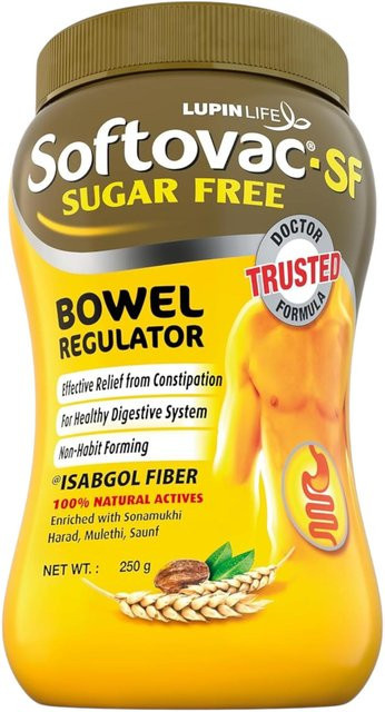 Softovac-SF Isabgol Darmregulierungspulver, 250g, Zuckerfrei - Bild 1