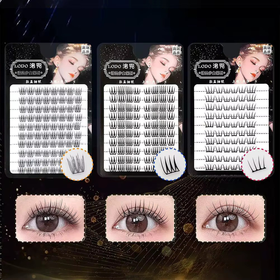 Selbstklebende Wimpern, natürlich, Unisex - Bild 4