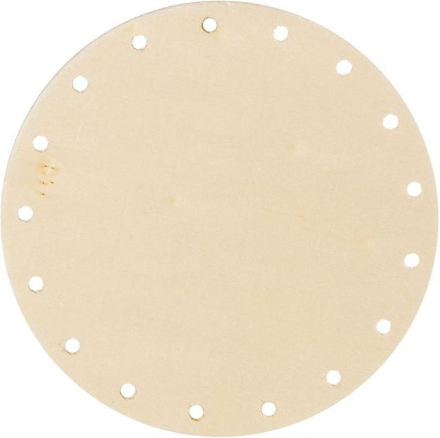 VBS Peddigrohr-Boden Rund aus Sperrholz in Beige mit Ø 9 cm - Bild 1