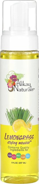 Alikay Naturals Zitronengras Styling-Mousse, 237 ml, Aloe Vera, trockenes Haar - Bild 1