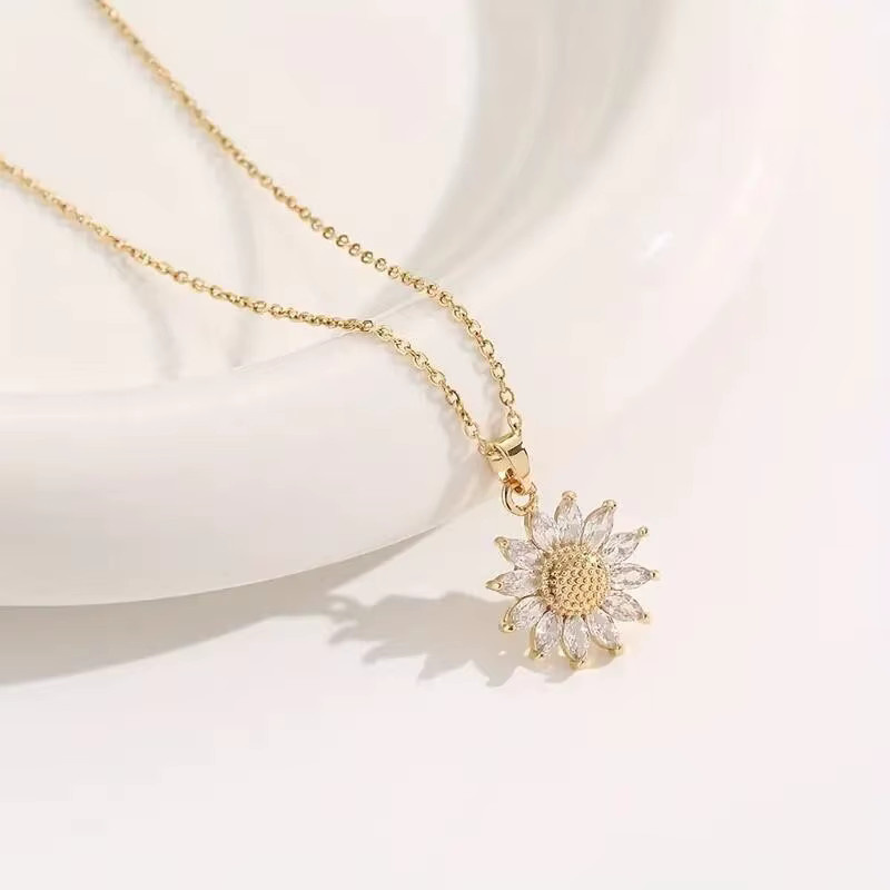 Sonnenblumen-Halskette, Gold - Bild 5