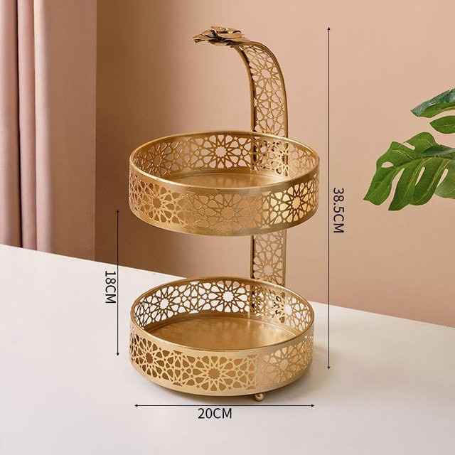 WTEMPO Schmuckschatulle aus Metall in Gold zur Aufbewahrung von Schmuck und Kosmetik - Bild 1