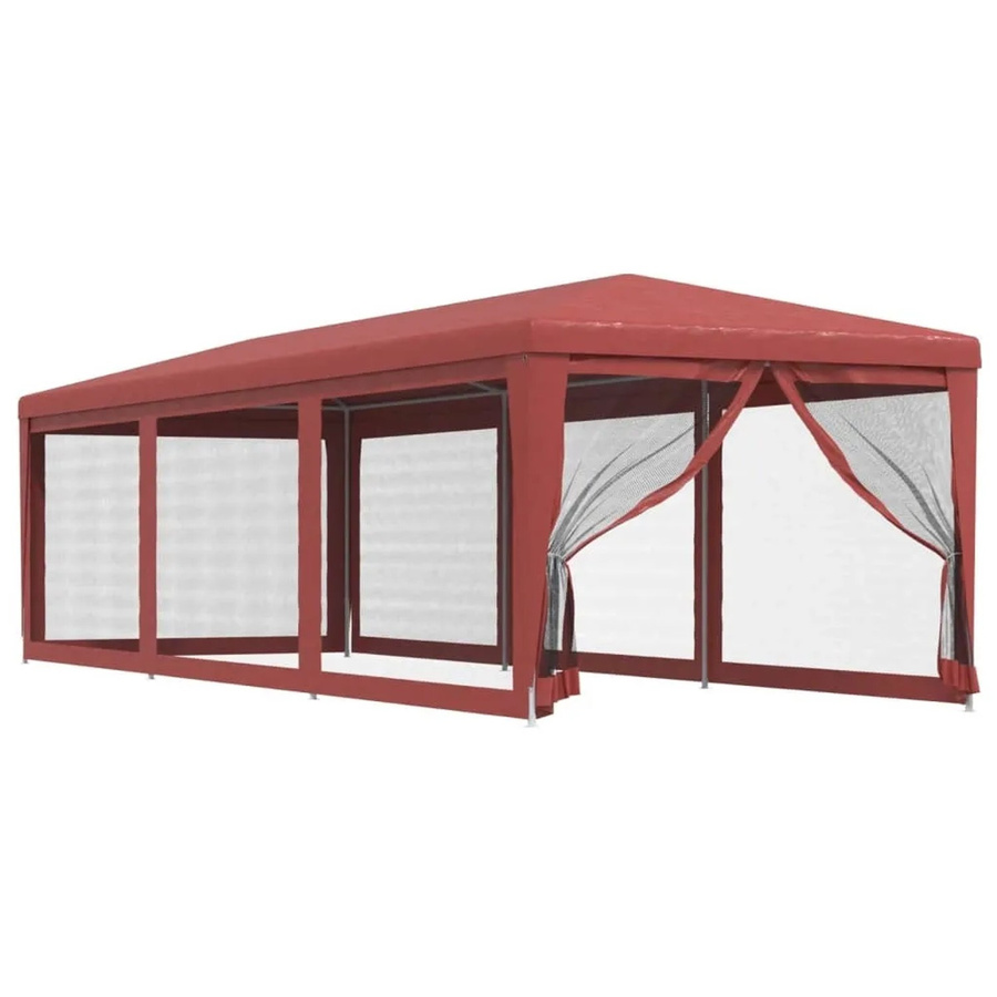 vidaXL Partyzelt Rot mit 8 Mesh-Seitenwänden B/T/H: 9 x 3 x 2,58 m - Bild 2