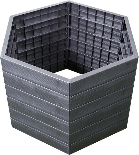 Garantia Hochbeet Ergo L 75 Wood aus Recyclingkunststoff B: 110 cm, T: 110 cm, H: 75 cm - Bild 1