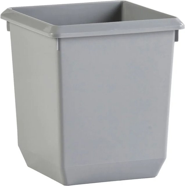 PROREGAL Viereckiger Kegelförmiger Papierkorb aus Kunststoff, Grau, H x B x T: 31 x 28 x 28 cm, 21 Liter - Bild 1