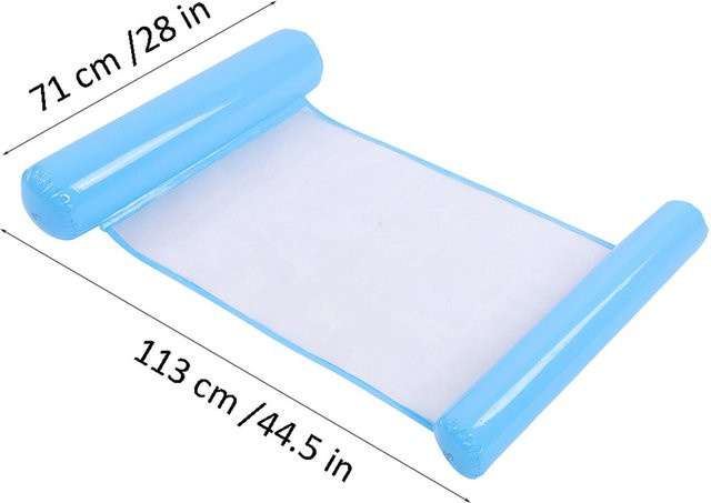 Aufblasbare Luftmatratze von Fishine in Blau für Schwimmbad und Strand - Bild 1