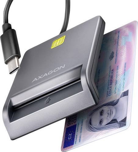 AXAGON CRE-SM3TC Kartenleser USB-C in Grau - Bild 1