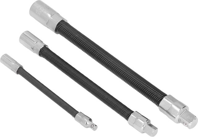 3er-Set flexible Verlängerungsstangen aus Federstahl mit magnetischem Halter in Silber für Autoreparaturen und Bohrmaschinen - Bild 1