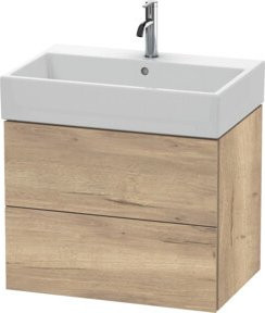 Duravit Waschtischunterschrank L-Cube in Ei Marmor mit 2 Schubladen, wandhängend, B/T: 68,4 x 45,9 cm - Bild 1