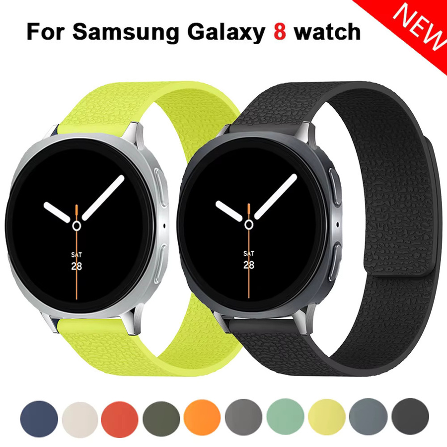 Uhrenarmband Leder, Schwarz, für Samsung Galaxy Watch 8 - Bild 3