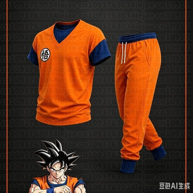 Dragon Ball Son Goku Cosplay 3D T-Shirt und Hosen Set, Sportset, ab 14 Jahren - Bild 1