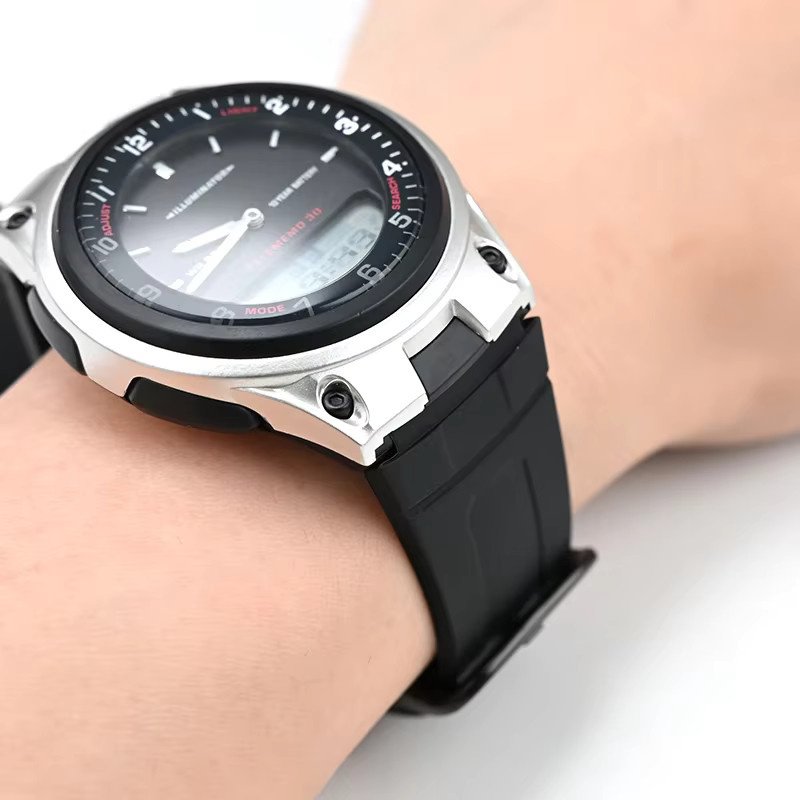 Casio Uhrenarmband, Kunststoff, Schwarz, 18 mm, Unisex - Bild 6
