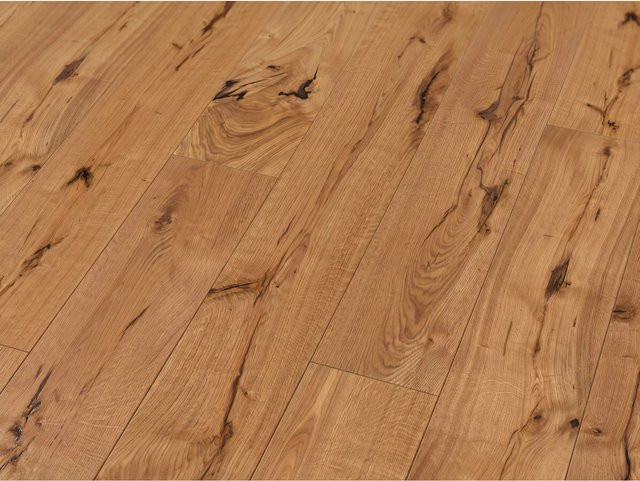 BASICfloor Parkettboden Eiche Objekt XL-Diele, geölt, braun, rustikal - Bild 1