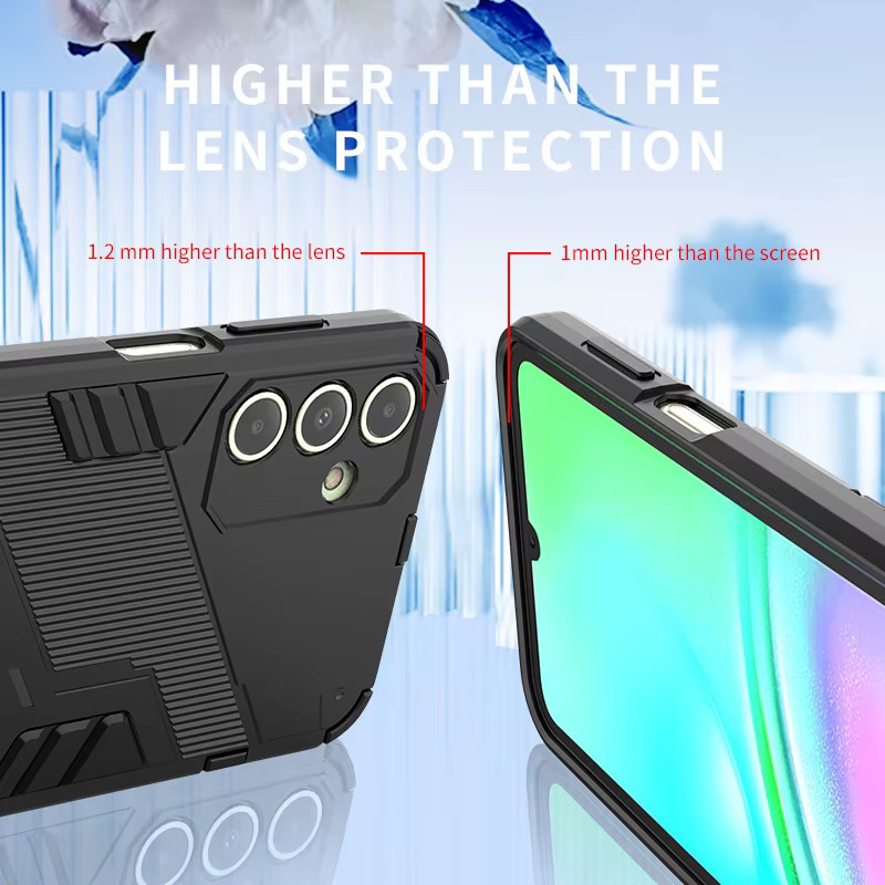 Solid Armor Cyber stoßfeste Schutzhülle mit Ständer Halterung für Samsung Galaxy A56 A36 A55 A35 A14 A54 A34 A15 A53 S24 S23 FE in Rot - Bild 4