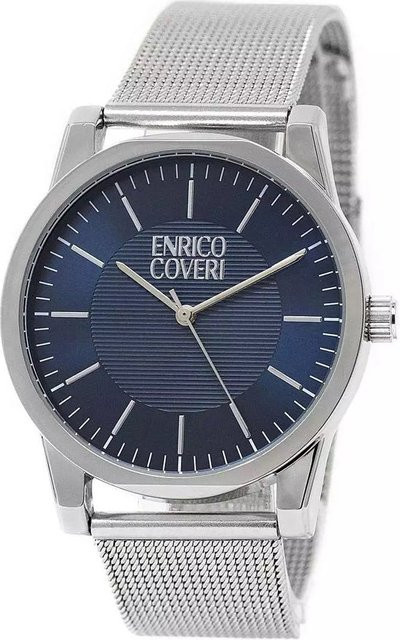 Enrico Coveri Damenuhr, Quarz, Edelstahl, Blau, 40 mm - Bild 1