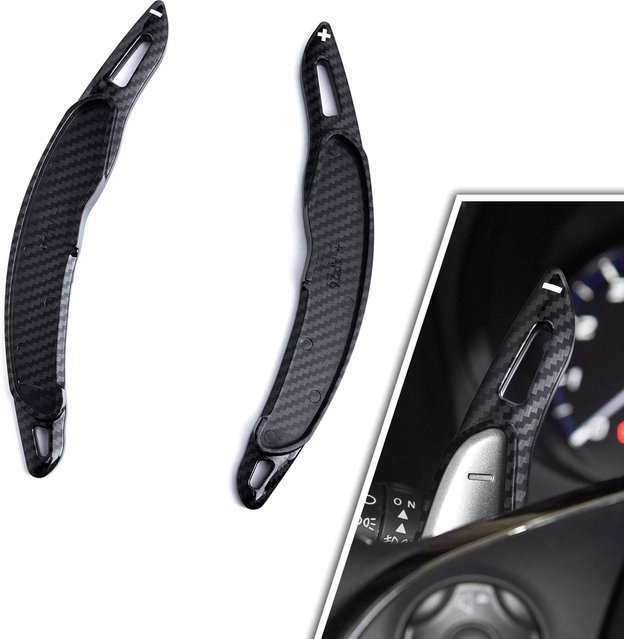 Paddle Shifter Erweiterung Lenkrad Zubehör Abdeckung für Mitsubishi in Schwarz - Bild 1