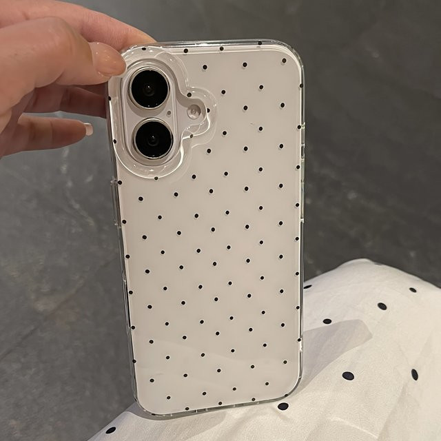 Transparentes TPU-Handycase mit Punktemuster für Apple iPhone 11 bis iPhone 17 - Bild 1