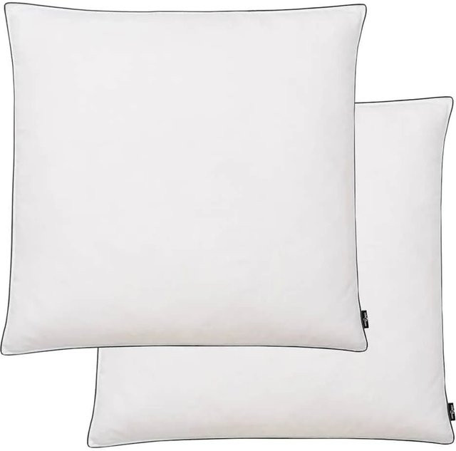vidaXL Kissen Set aus 2 Stück mit Daunen- und Federnfüllung in Weiß, B/H: 80 x 80 cm - Bild 1