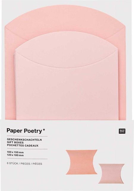 Rico Design Paper Poetry Geschenkschachteln Set 6 Stück Rosa - Bild 1