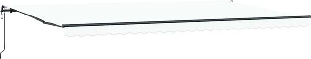 vidaXL Einziehbare Markise Weiß aus Stoff und Aluminium mit Fernbedienung B: 600 cm, T: 300 cm - Bild 1