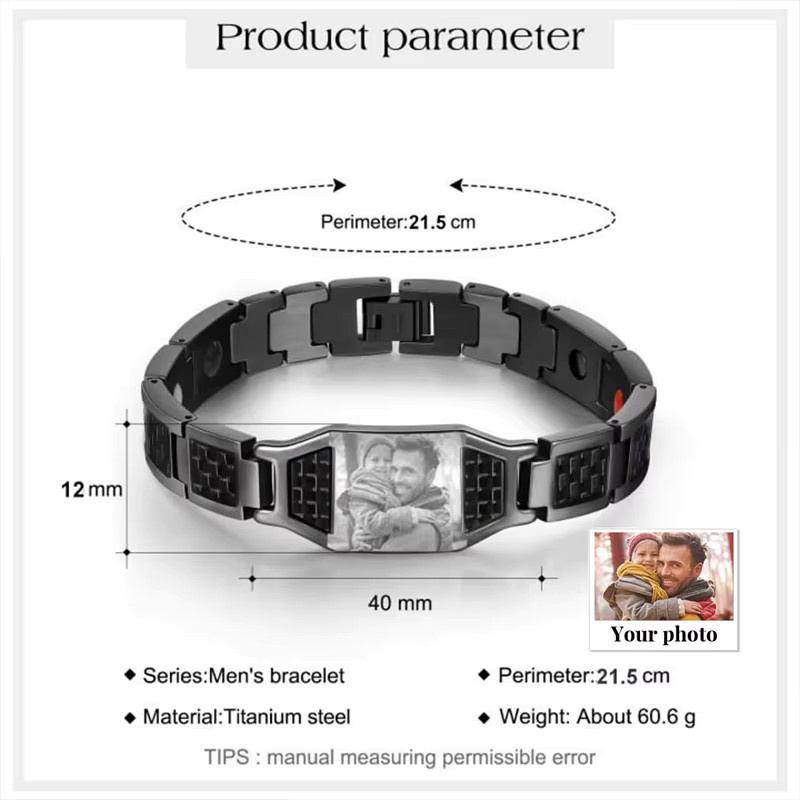 QKX Armband, Edelstahl, Schwarz, Herren - Bild 4