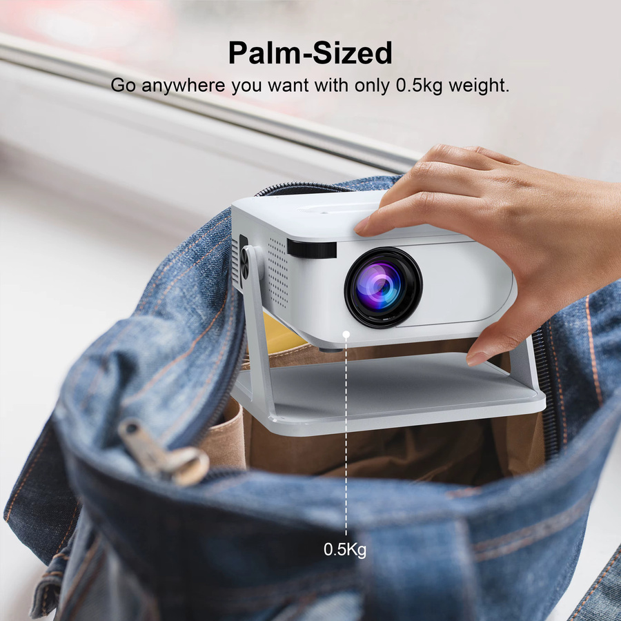 Xnano Mini-Projektor HA109 in Weiß mit Android 11, WiFi 6, Bluetooth 5.0 und 300 ANSI Lumen für Heimkino-Erlebnisse in Full HD und 4K Unterstützung - Bild 5