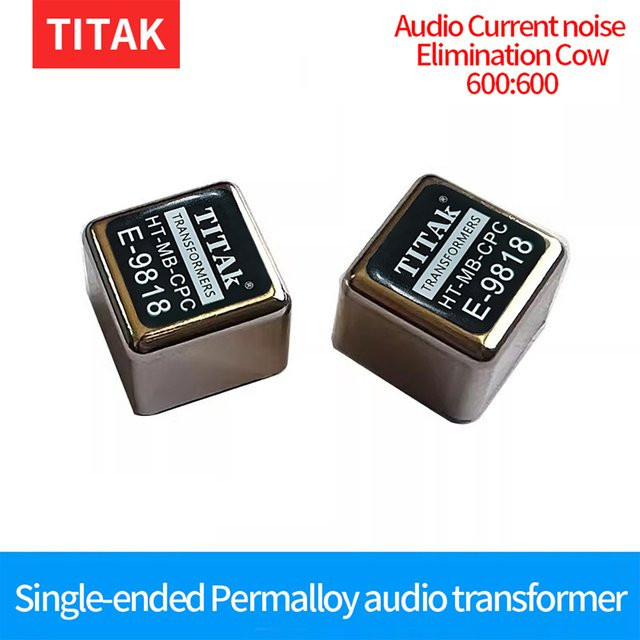 TITAK Permalloy Audiosignaltransformator zur symmetrischen und unsymmetrischen Konvertierung, Audio-Isolator 600:600, 20 Hz–20 kHz, Symmetrisch auf RCA - Bild 1
