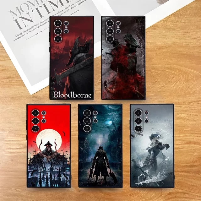 MINISO Anime Handyhülle Bloodborne Design für Samsung Galaxy S21 S22 S23 S24 S25 Serie FE Plus Ultra in Multicolour aus weichem TPU - Bild 1