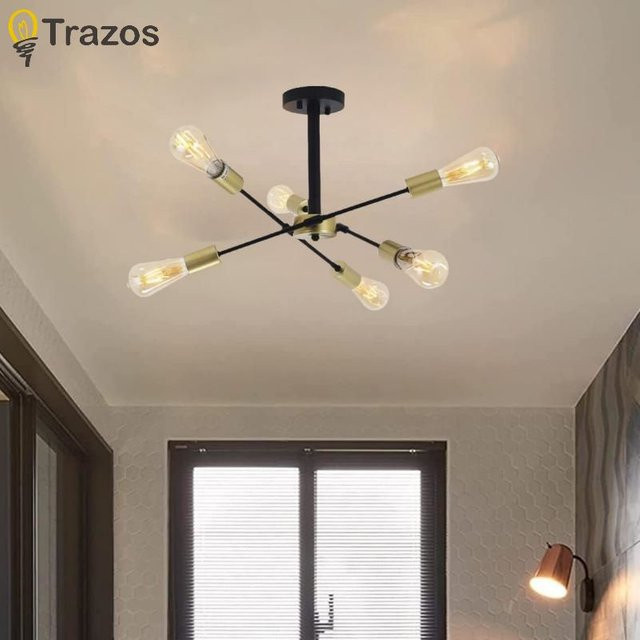 TRAZOS LED Deckenleuchte in Schwarz aus Metall im modernen Zweig-Design für Wohnzimmer, Schlafzimmer und Esszimmer - Bild 1
