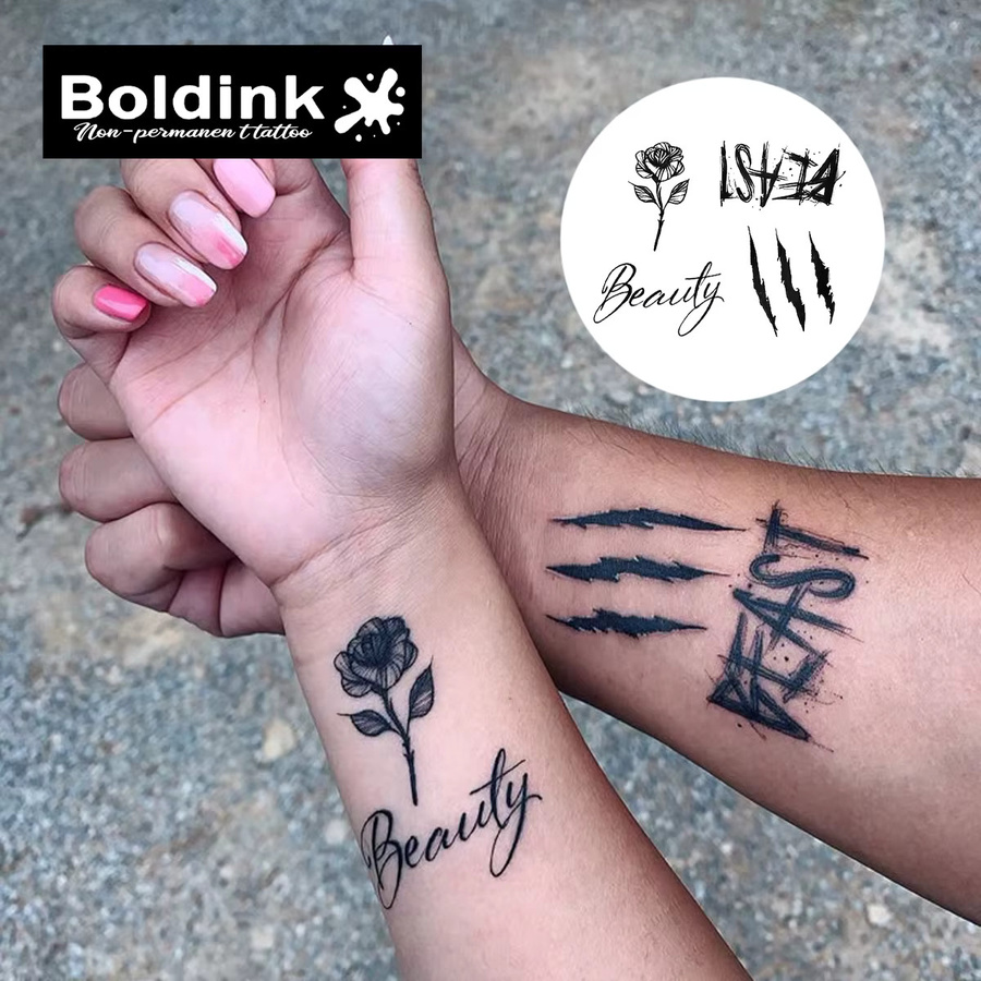 Boldink Semi-permanentes Tattoo, Blumen, Unisex - Bild 2