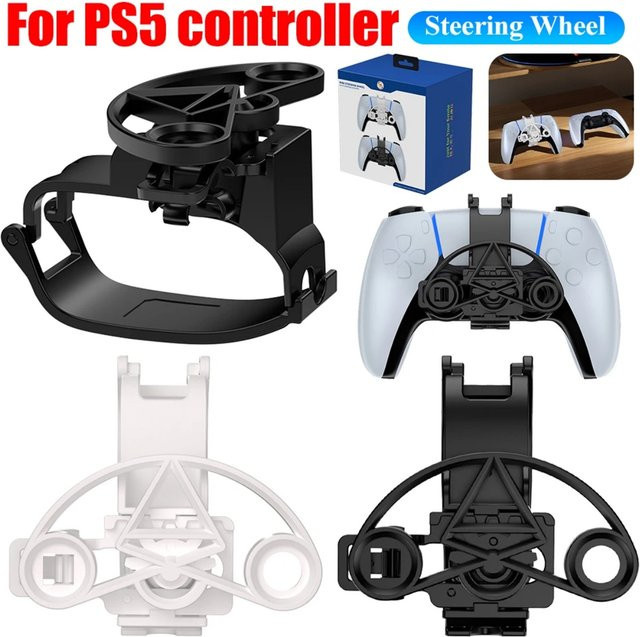 Gryan Mini-Lenkrad für PS5 Game Controller in Weiß für Rennspiele aus 3D-Druck - Bild 1
