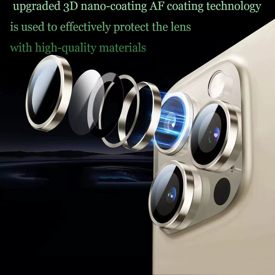 Micgita Matel Ring Kameraschutz für Xiaomi POCO F8 Pro Glas Kameraobjektivschutz 3D-Design Full Cover in Silber - Bild 3