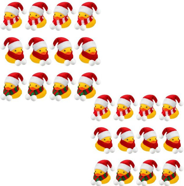 Binchi Outdoor Product Gummienten Badespielzeug, mit Weihnachtsmützen und Schals, 1224 Stück, ab 3 Jahren - Bild 1