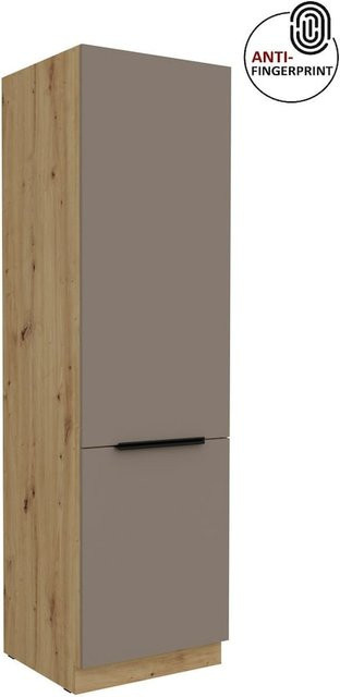 Küchen Hochschrank ARIA Sandgrau matt Anti Fingerprint Breite: 60 cm - Bild 1
