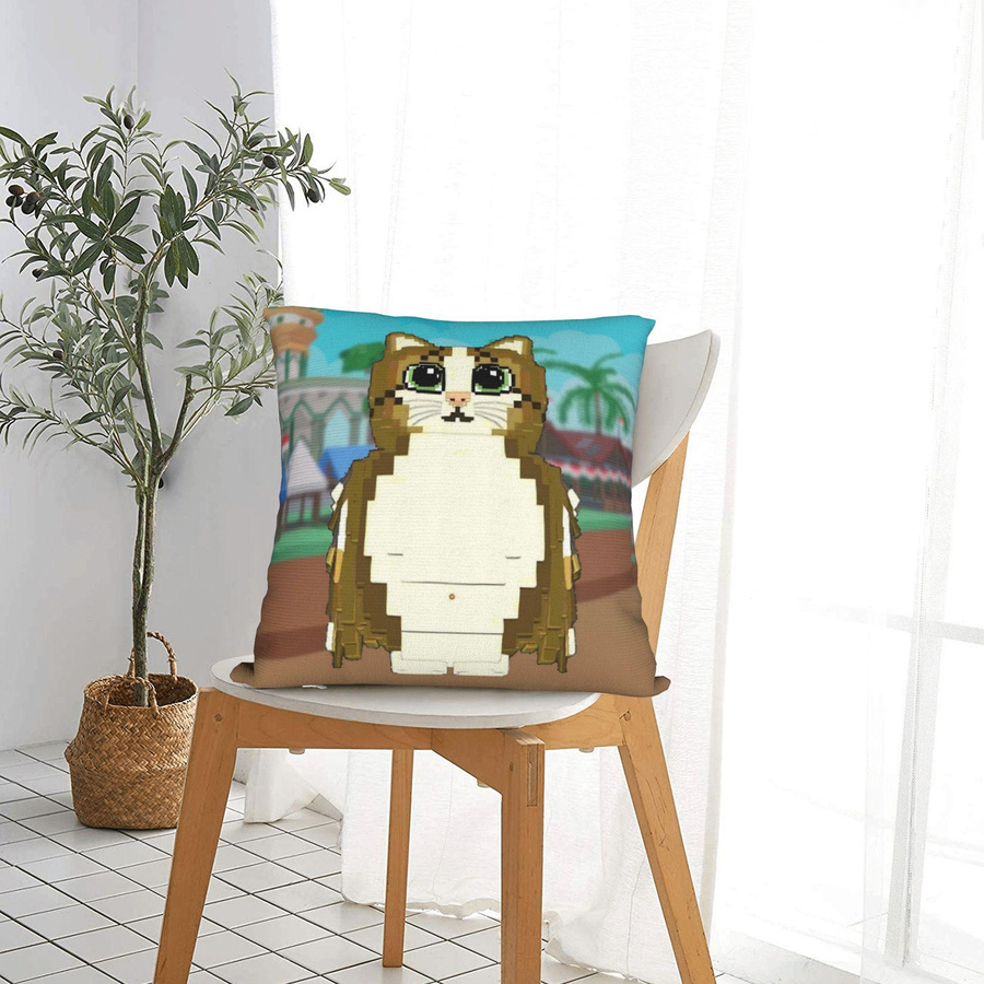 BNYNGFN Home Quadratischer Kissenbezug Meowl Meme Katze aus Polyester, B/B: 40 x 40 cm - Bild 1