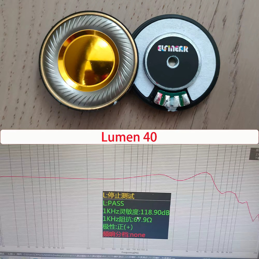 ELFINEAR Lumen 40 Kuppeltreiber Paar in Gold und Schwarz mit N52-Magnet und 20,4 mm CCA-Schwingspule - Bild 2