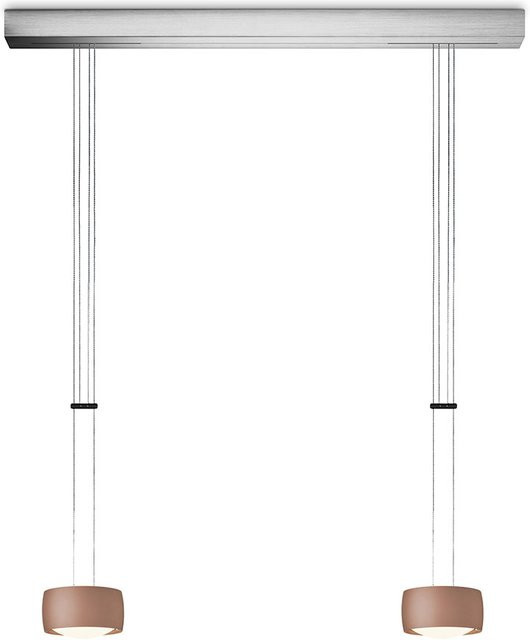 Oligo Grace LED-Pendelleuchte 2-flammig in Satin Copper mit Tunable White (2200K - 5000K), dimmbar und höhenverstellbar - Bild 1