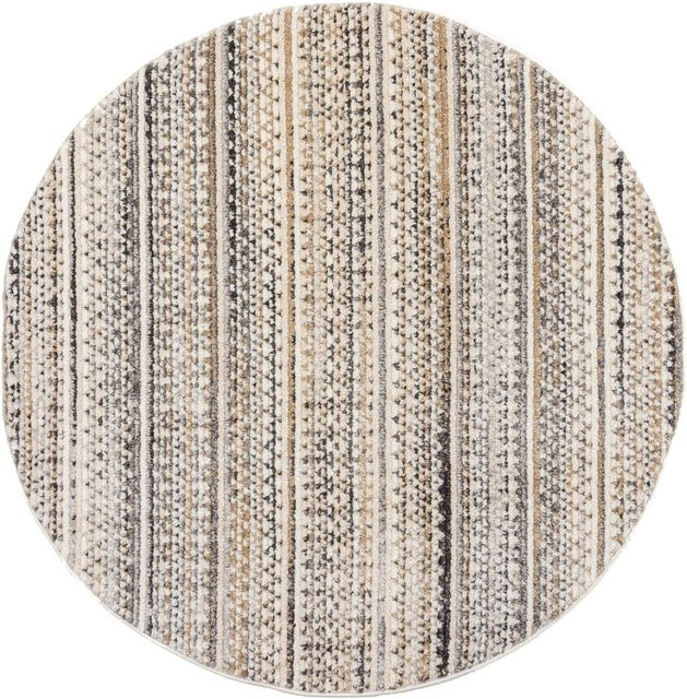 Flair Rugs Kurzflorteppich Camino in Beige mit geometrischem Design, Durchmesser: 160 cm - Bild 1