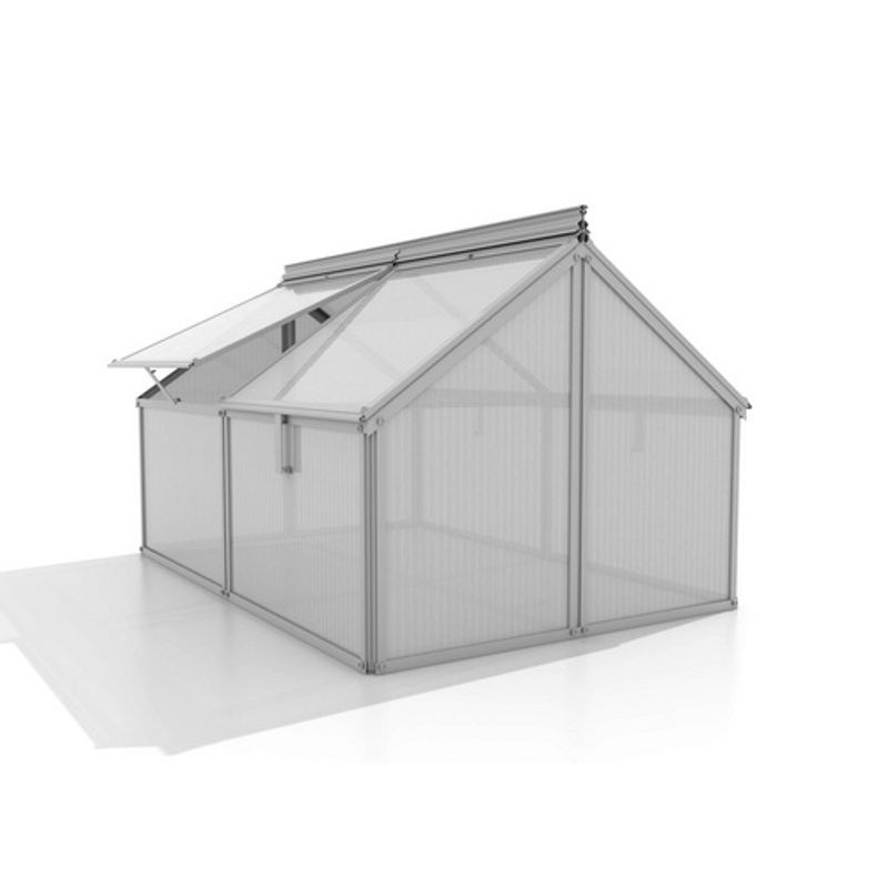 Vitavia Frühbeet Gaia Jumbo aus Aluminium und Polycarbonat in Silber, B/T/H: 83 x 119 x 72 cm - Bild 3