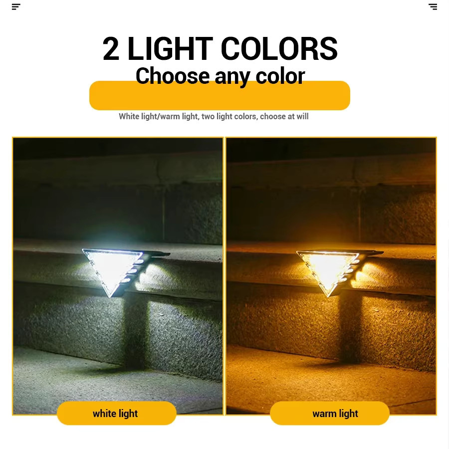 ZHIYU 2er-Set Solar LED Außenleuchten für Treppen und Garten in Schwarz mit Dämmerungssensor und wasserdichtem Design - Bild 4