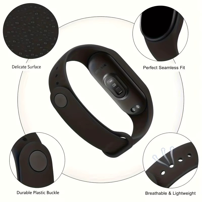 NEY Uhrenarmband Xiaomi, Silikon, Schwarz - Bild 3