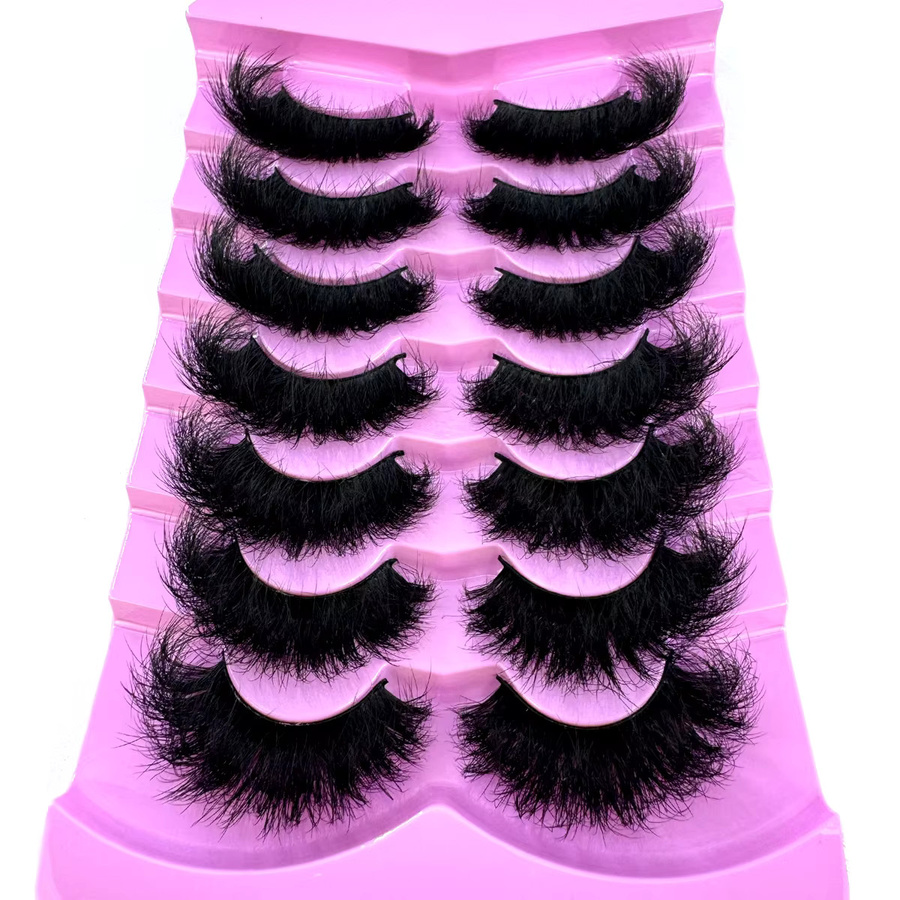 MKYDCG Falsche Wimpern, 7 Paar, 3D-Faux-Nerz, Unisex - Bild 4