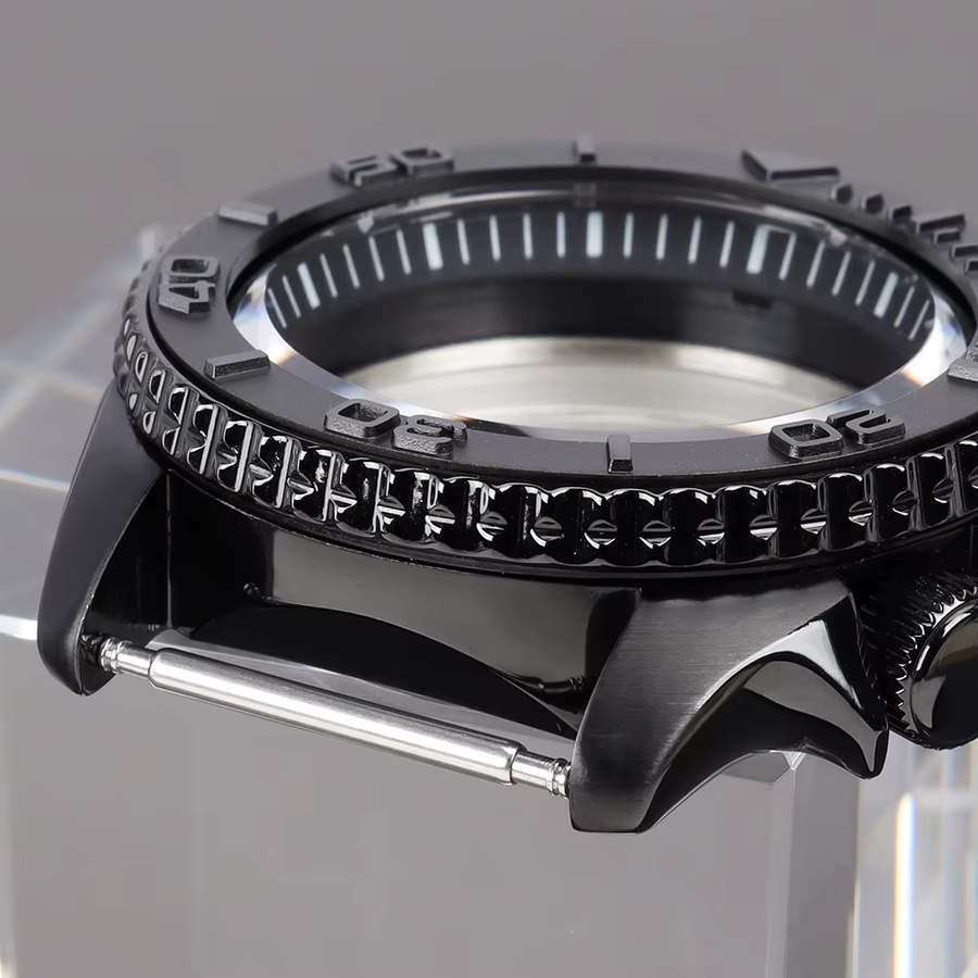 YEJIAOLAN Uhrengehäuse Edelstahl, Schwarz, Herren, 42 mm - Bild 2